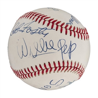 Boxing Greats Multi-Signed and Inscribed Baseball (PSA/DNA)